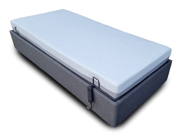 Electric Bed Adjustable Timber Single HI-LO Assistive Bed with Remote Control and Memory Foam Mattress
