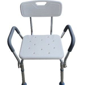 Shower Chair Stool with adjustable removable  Back and Hand Rest