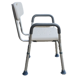 Shower Chair Stool with adjustable removable Back and Hand Rest