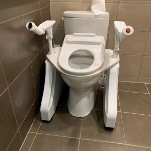 Electric Toilet Seat Raiser with a Bidet and SOS for Home cares and Hospitals