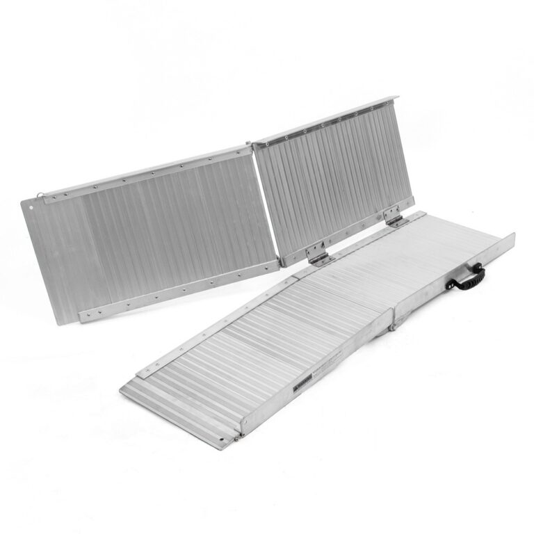 Folding Suitcase Ramp With Anti Slip Surface Wheelchair Step Access 300cm - Plain Surface