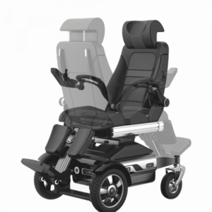 Vertical Lift Assist Standing Electric Wheelchair With Adjustable Seat and Backrest Rotation - Electric Seat Rotation