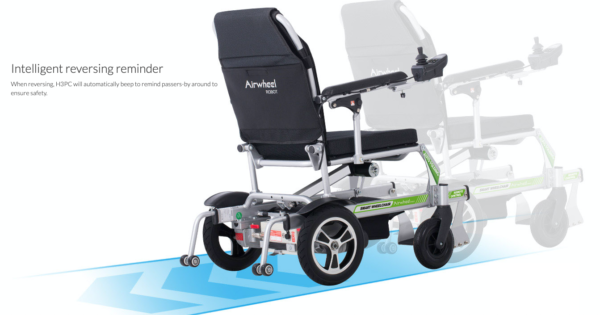 Automatic Smart Airwheel H3PC Electric Wheelchair with Swinging Footrest for Easy Access
