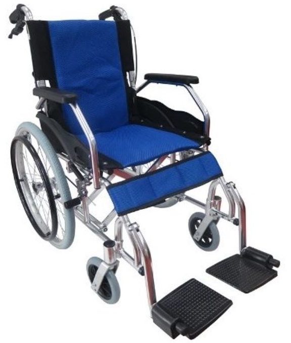 Light Manual Compact Aluminium Wheelchair with Foldable Backrest and Attendant Handbrakes-FREEWHEELS