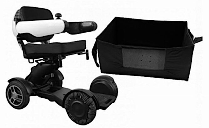 Shopping Basket for All Terrain Modern Electric Wheelchair Scooter with Omnidirectional wheels IGET1
