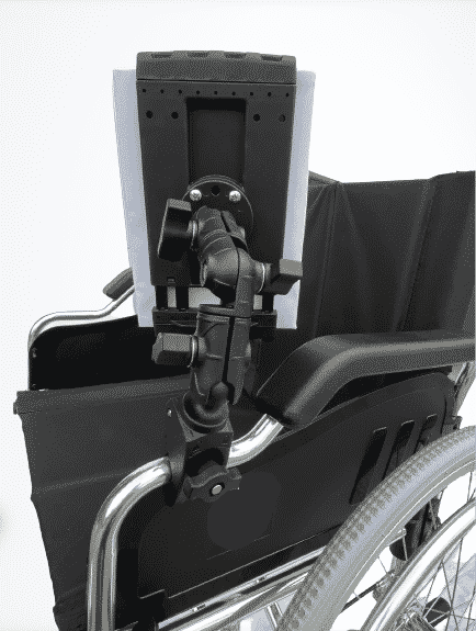 Wheelchair adjustable iPad Holder heavy duty for Manual wheelchairs and Power Chairs