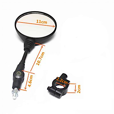 Detachable Mirror For Wheelchairs and Mobility Scooters Adjustable Angle and Height