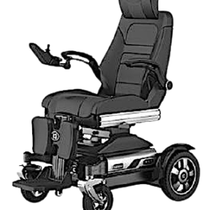 Vertical Lift Assist Standing Electric Wheelchair With Adjustable Seat and Backrest Rotation - Manual Seat Rotation
