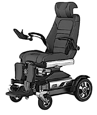 Vertical Lift Assist Standing Electric Wheelchair With Adjustable Seat and Backrest Rotation - Manual Seat Rotation