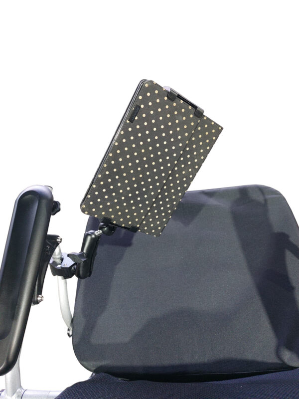 Heavy Duty Adjustable iPad Holder for wheelchair electric and manual wheelchairs